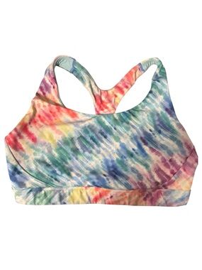 Athleta Ultimate Love Proudly Rainbow Tie Dye Pride Sports Bra size M